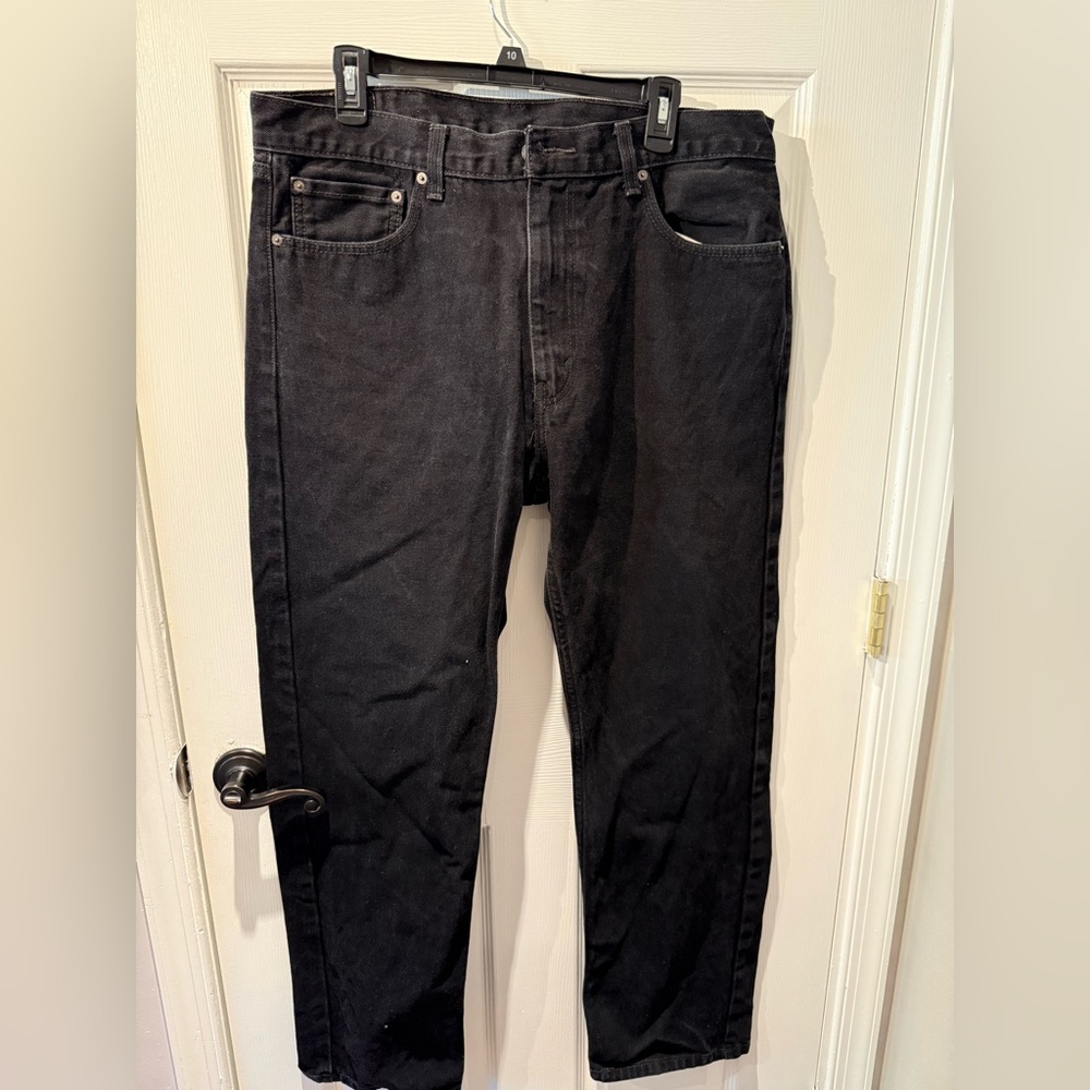 Classic Men's Levi’s 505 Black Jeans - Straight Fit